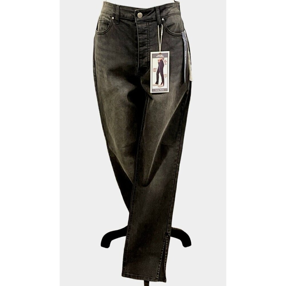 Indigo Rising Womens High Rise Slim Straight Denim Jeans Jr Size 13/31 Black - Picture 2 of 16